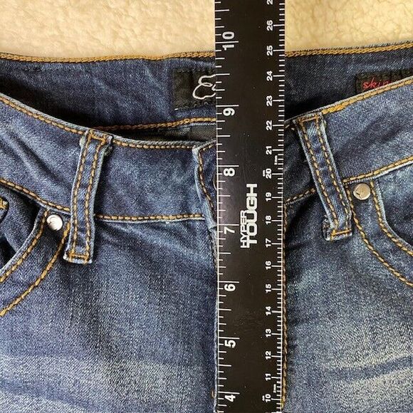 Earl Jeans Womens Sz 6 Skinny Ankle Stretch Mid Rise Dark Wash Blue Denim - Picture 11 of 13